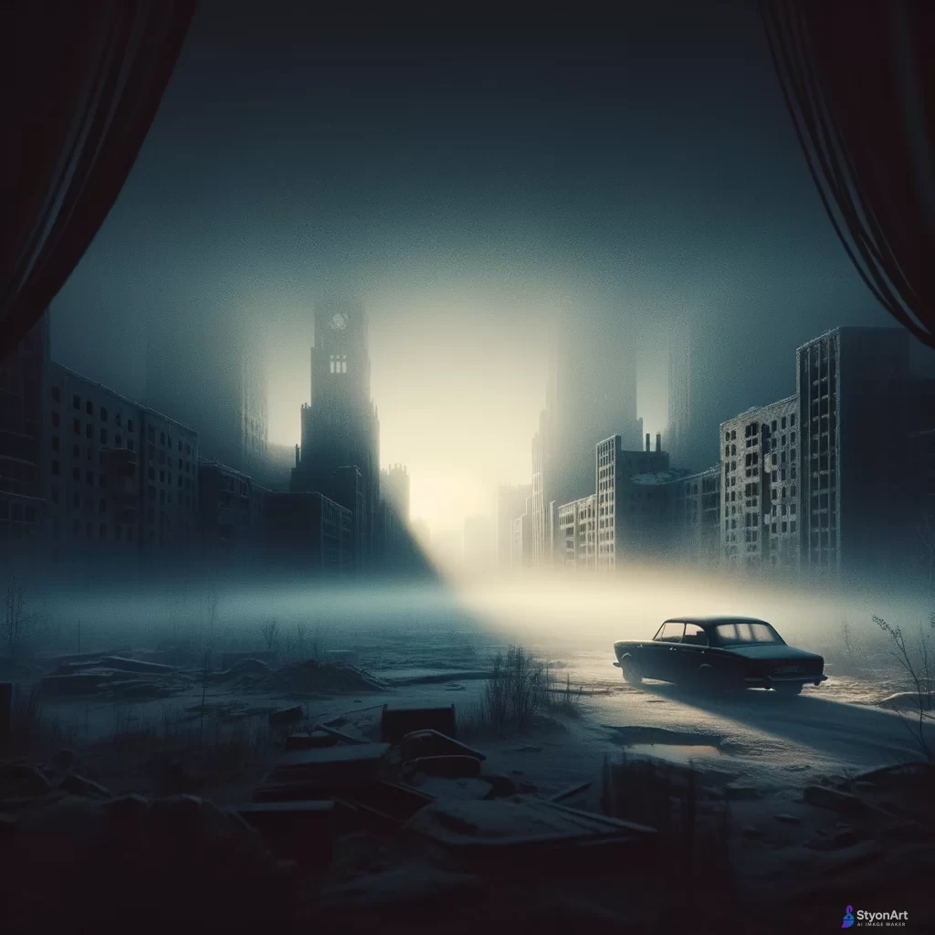 O masina intr un oras abandonat