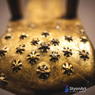 Un sarpe gold gigantic luptanduse cu 4 cavaleri