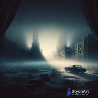 O masina intr un oras abandonat