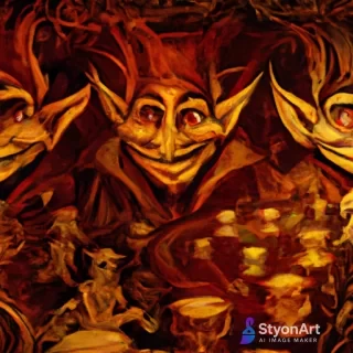 Un sarpe gold gigantic luptanduse cu 4 cavaleri