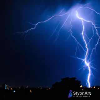 O furtuna cu fulgere mov