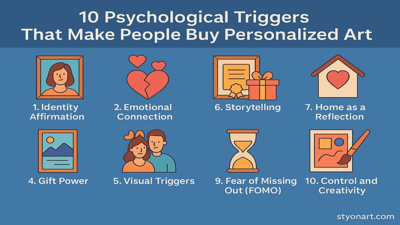 🧠 10 Psychological Triggers That Make People Buy Personalized Art