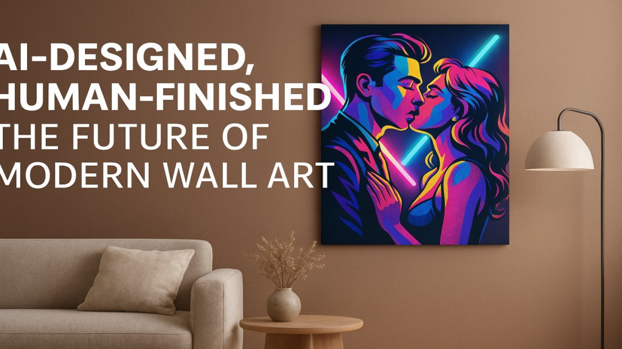 AI-Designed, Human-Finished: The Future of Modern Wall Art