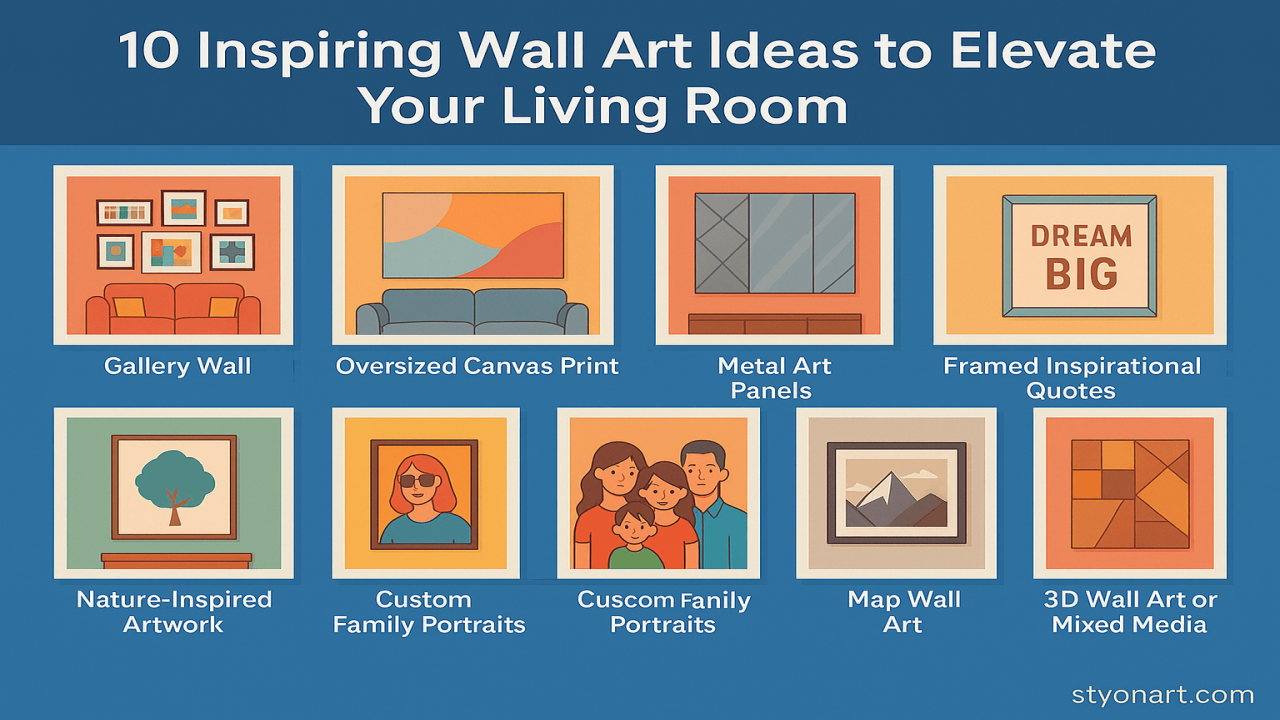 10 Inspiring Wall Art Ideas to Elevate Your Living Room