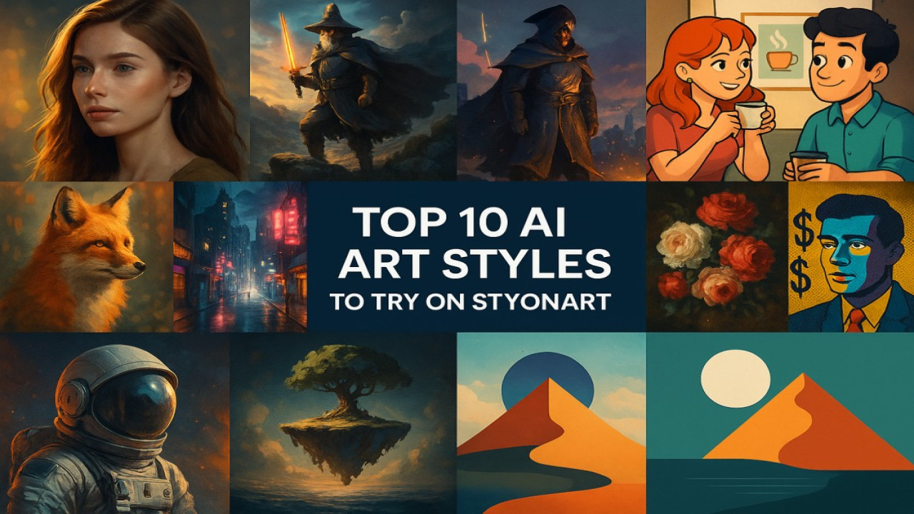 Top 10 AI Art Styles to Try on StyonArt