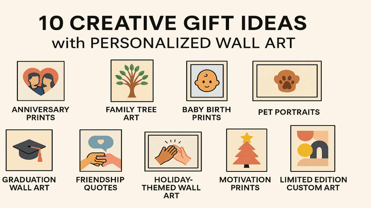 10 Creative Gift Ideas with Personalized Wall Art