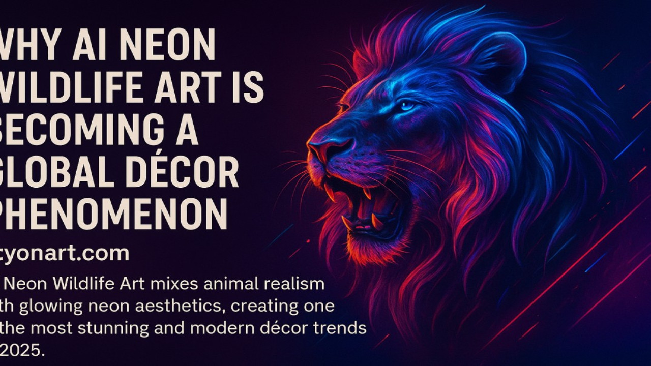 Why AI Neon Wildlife Art Is Becoming a Global Décor Phenomenon