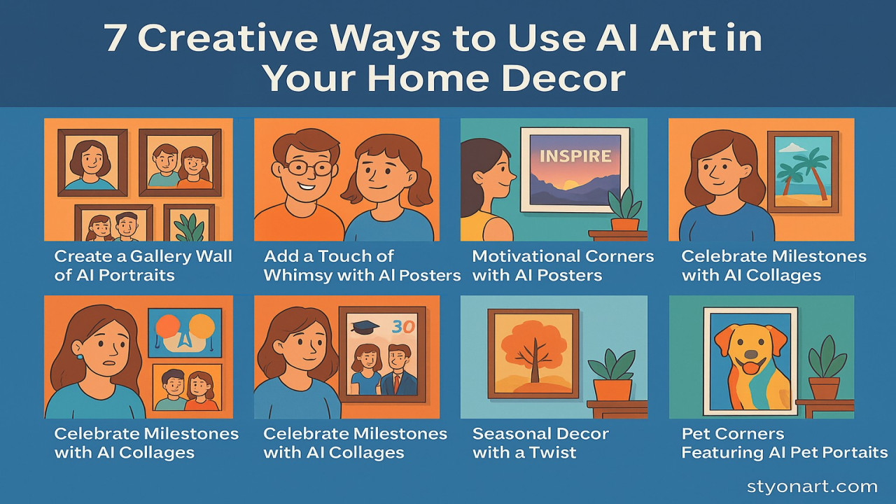 7 Creative Ways to Use AI Art in Your Home Decor