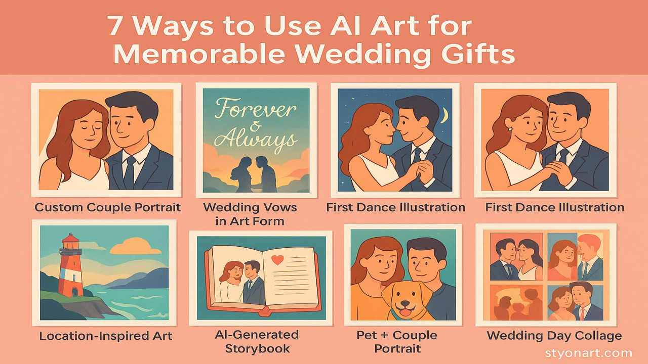 7 Ways to Use AI Art for Memorable Wedding Gifts